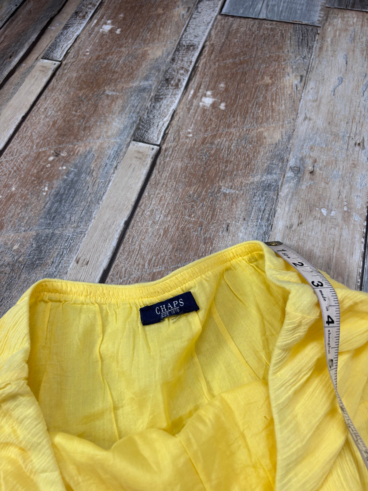 Chaps maxi skirt yellow tiered size S