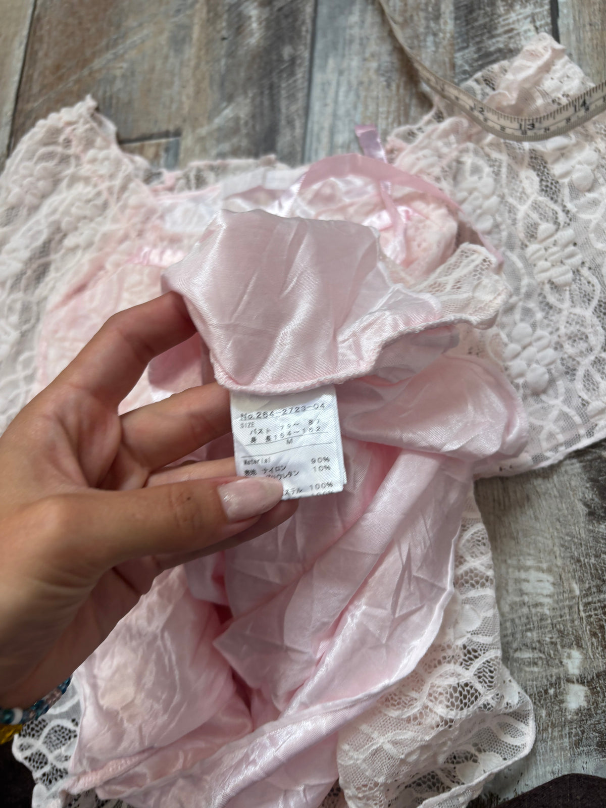rose pink off the shoulder lace top size S