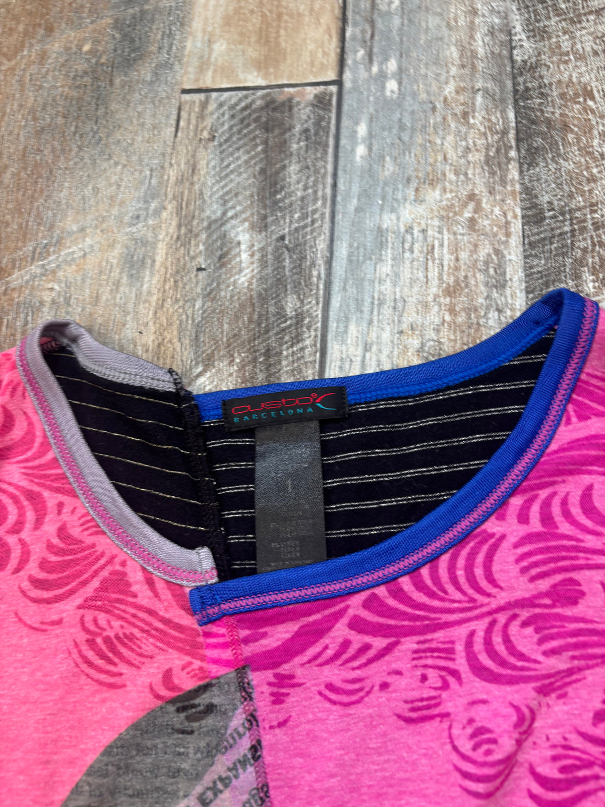 Custo Barcelona tank top pink graphic print size S