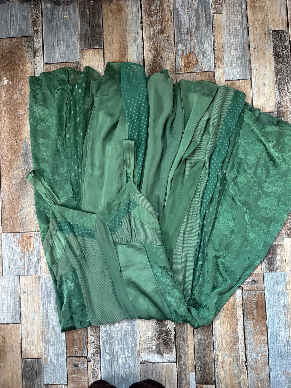 Monsoon silk blend maxi dress green fairy floral size 12
