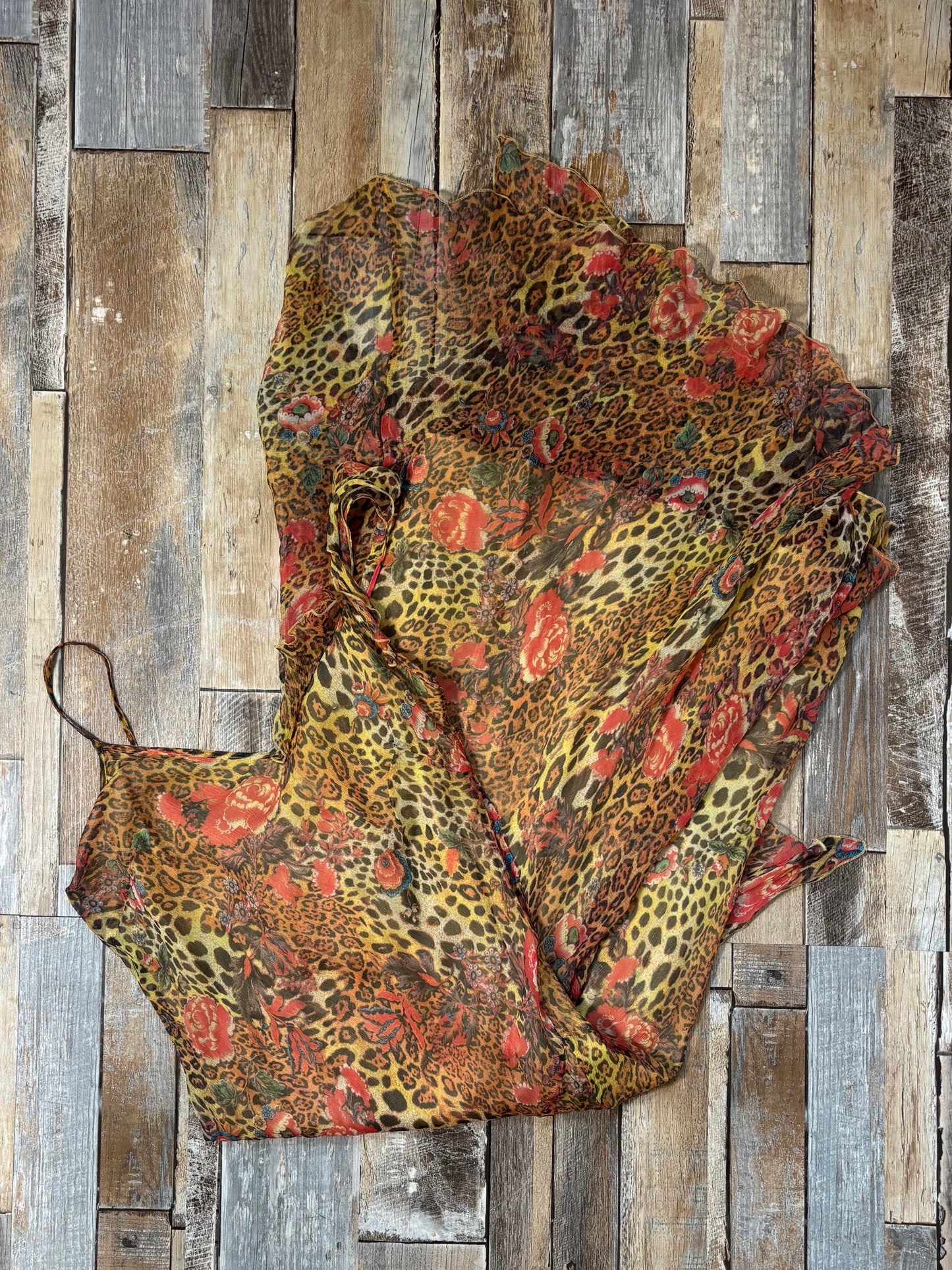 Derhy silk dress animal print size M