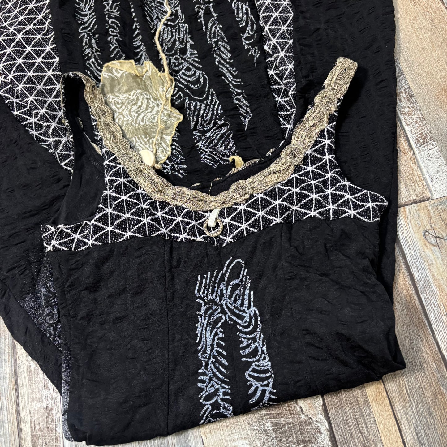 Save the Queen midi dress black mesh size S