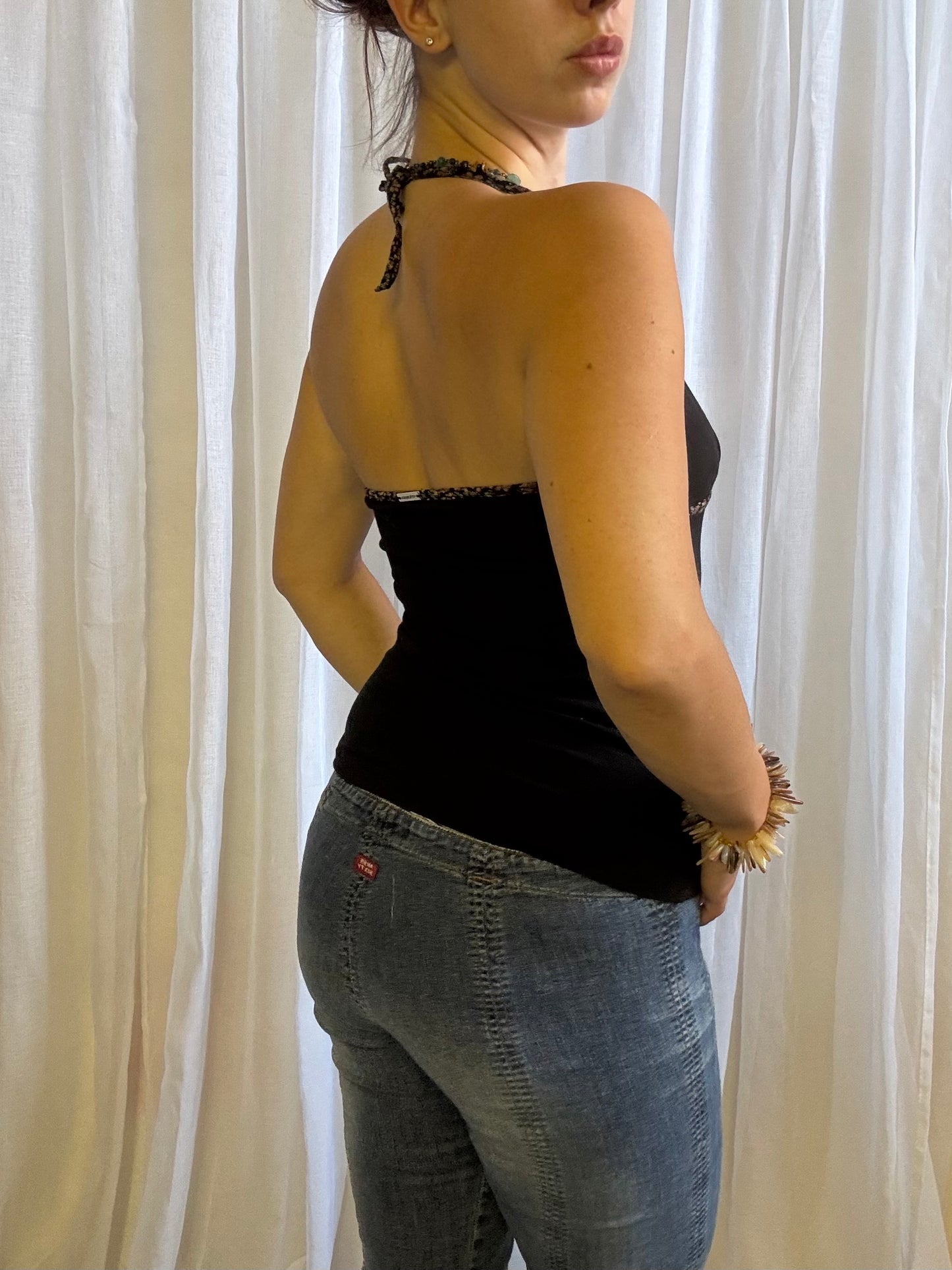Vive Maria cami fop black floral size S